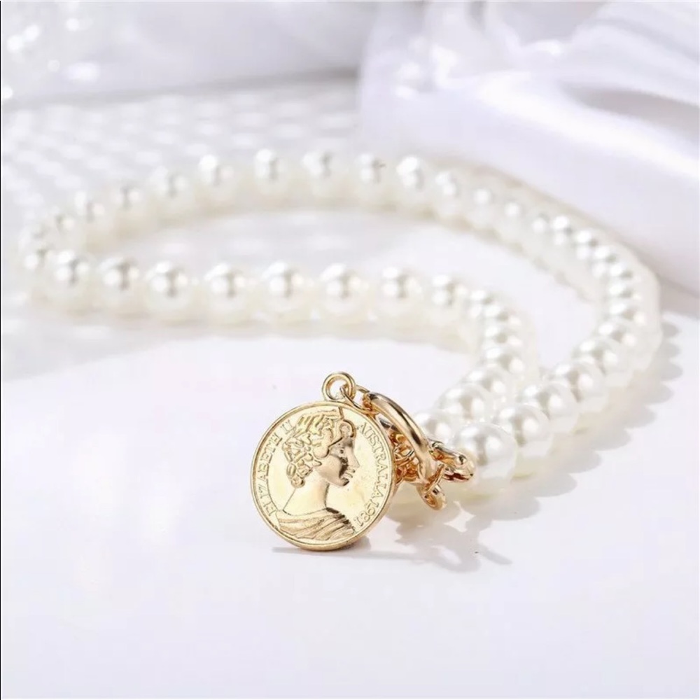 New Hot Boho Pearl Love Pendant Necklace Clavicle - Picture 3 of 3